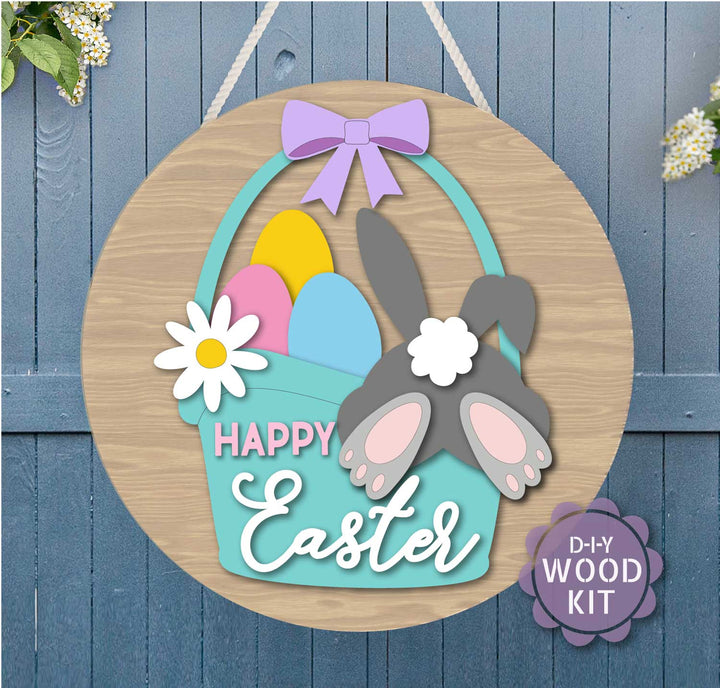 WallCutz  WOOD KIT  / Easter Basket Bunny Wood Kit