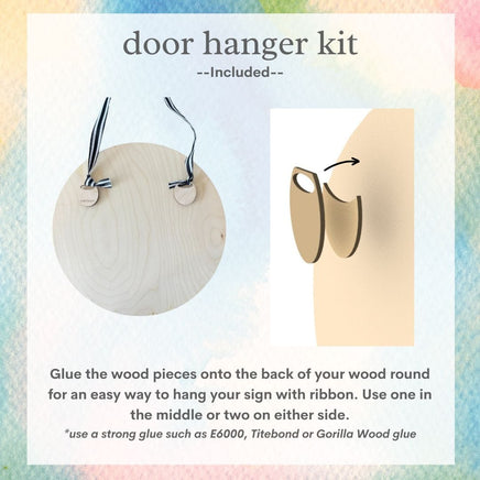 WallCutz  WOOD KIT- Personalized / Family Name Door Hanger Wood Kit
