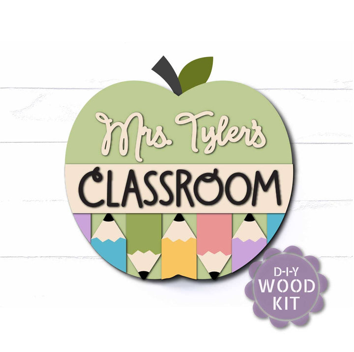 WallCutz  WOOD KIT /Teacher Name Door Sign Kit Wood Kit