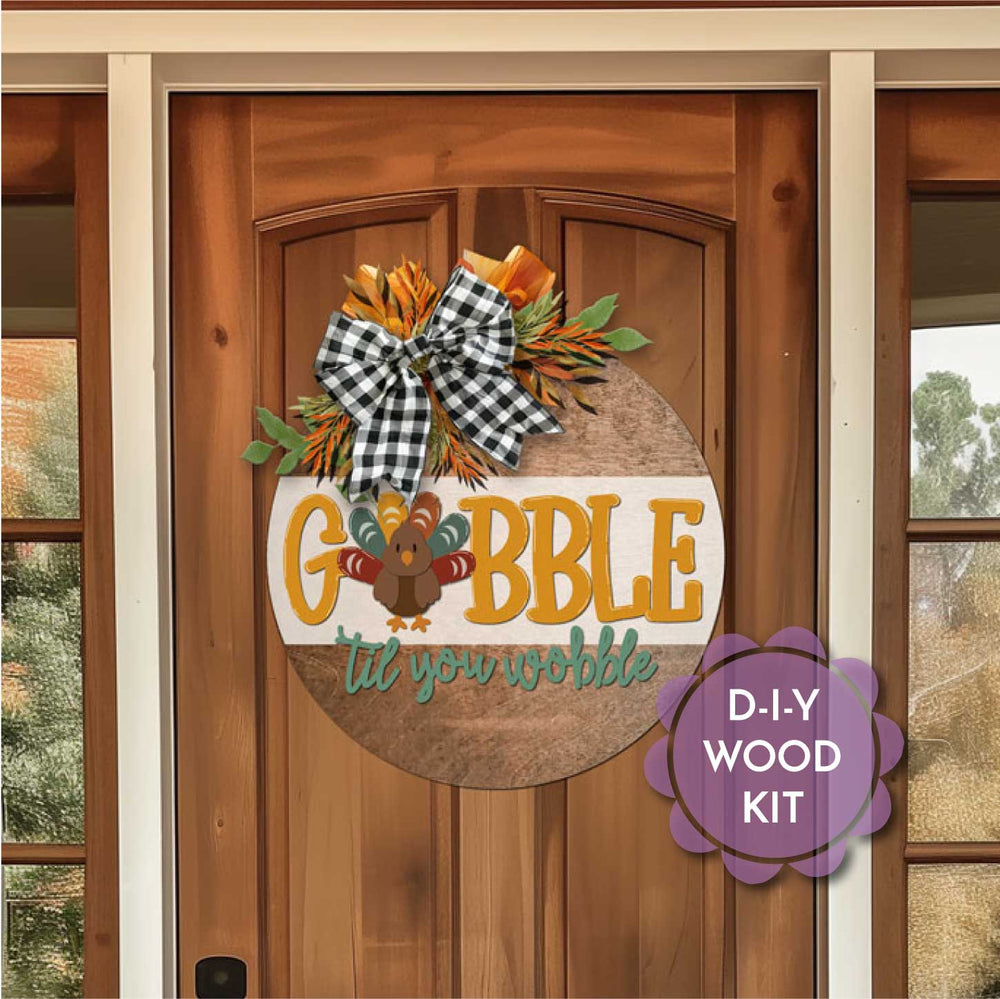 WallCutz  WOOD KIT / Gobble til you Wobble Turkey Wood Kit