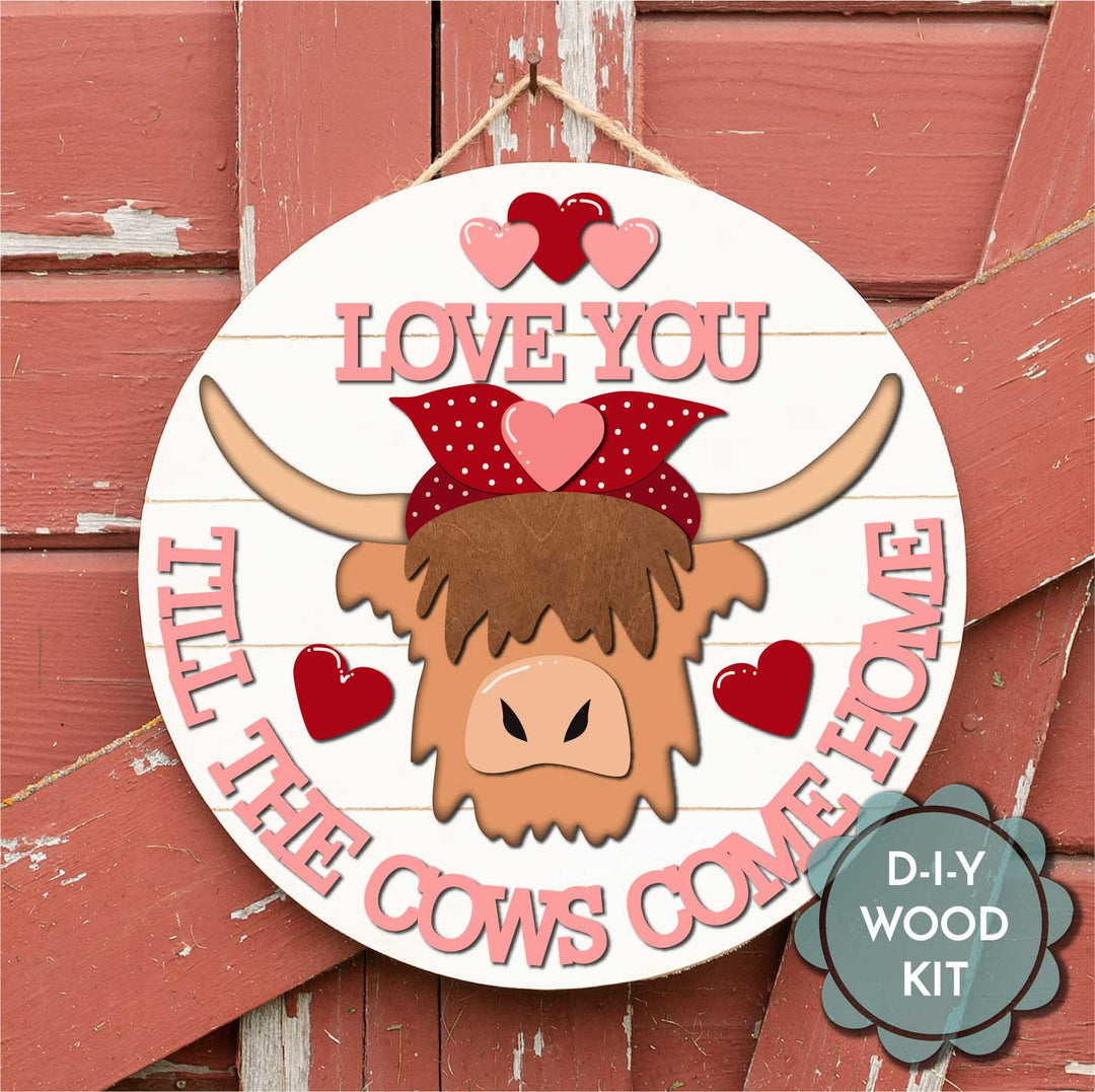 WallCutz  WOOD KIT  / Love you Till The Cows Come Home Wood Kit