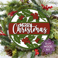 WallCutz  WOOD KIT / Merry Christmas Mistletoe Wood Kit