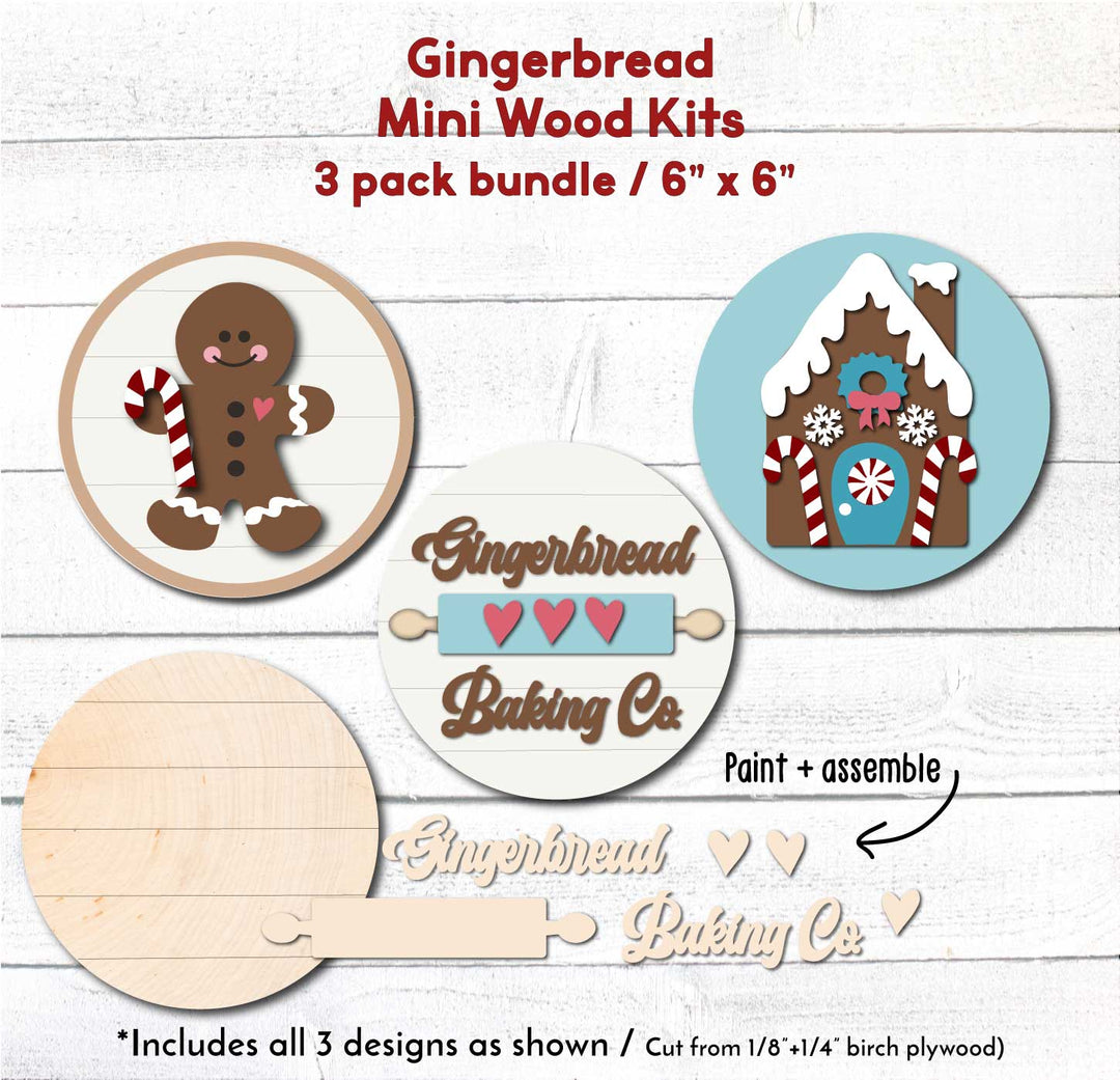 WallCutz  WOOD KIT MINIS / Gingerbread Baking Co. Wood Kit