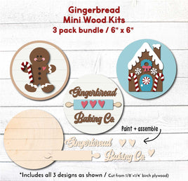 WallCutz  WOOD KIT MINIS / Gingerbread Baking Co. Wood Kit