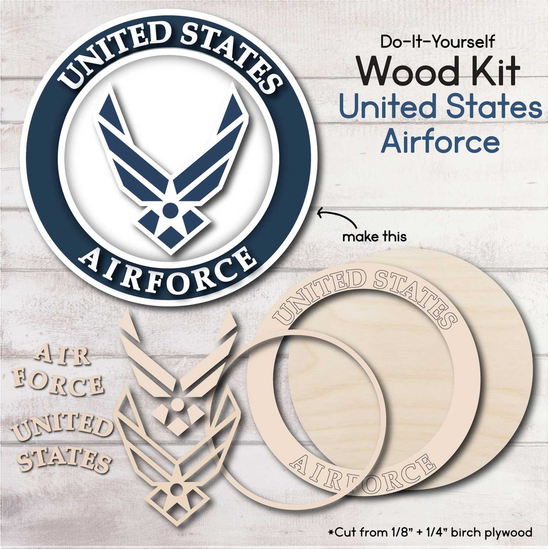 WallCutz  WOOD KIT / United States Airforce Wood Kit