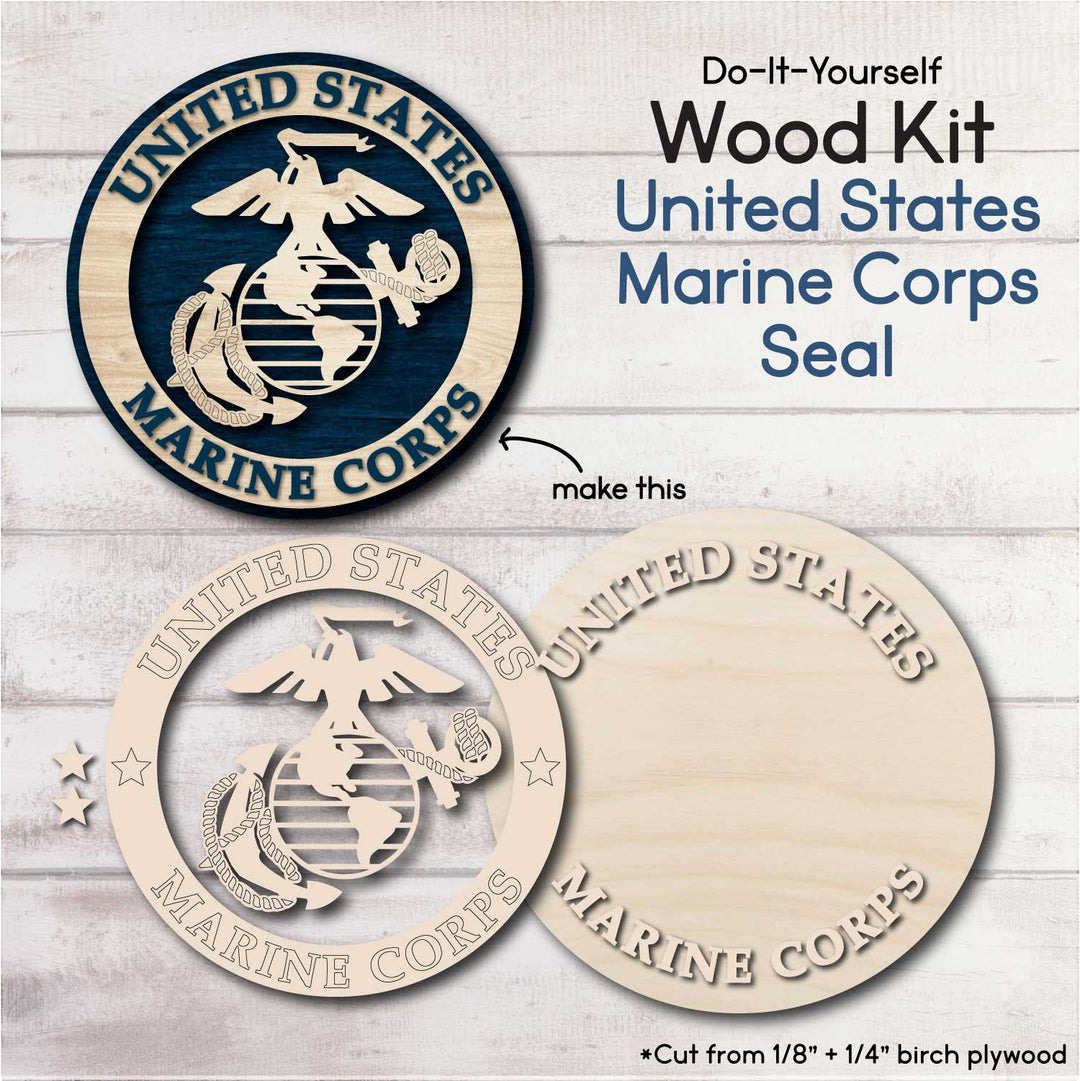 WallCutz  WOOD KIT / United States Marine Corps Wood Kit