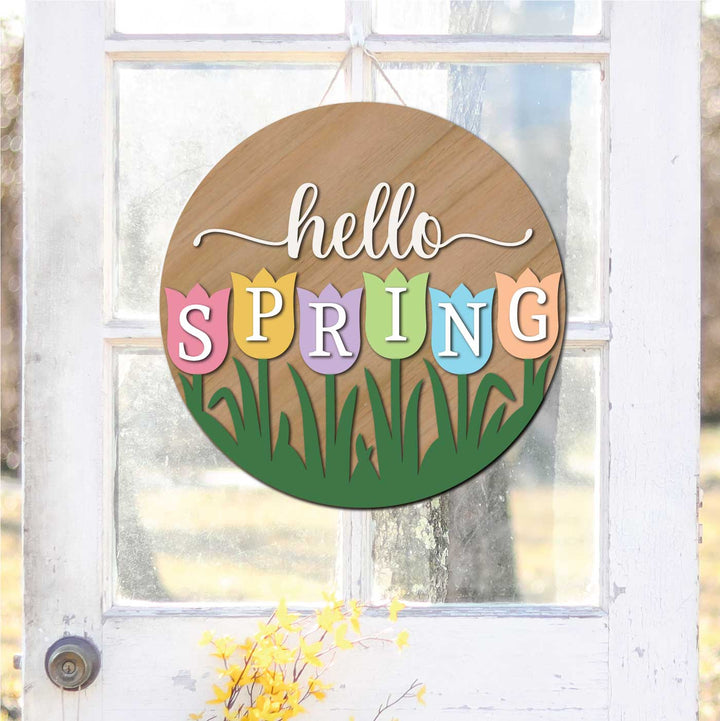 WallCutz  WOOD KIT  / Hello Spring Tulips Wood Kit