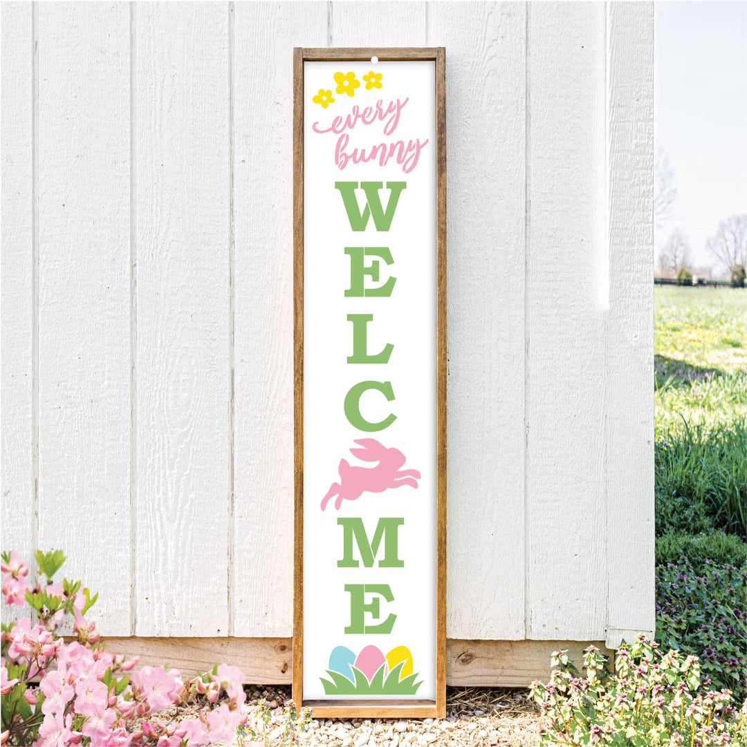 WallCutz  Every Bunny Welcome / Spring Porch Stencil Stencil