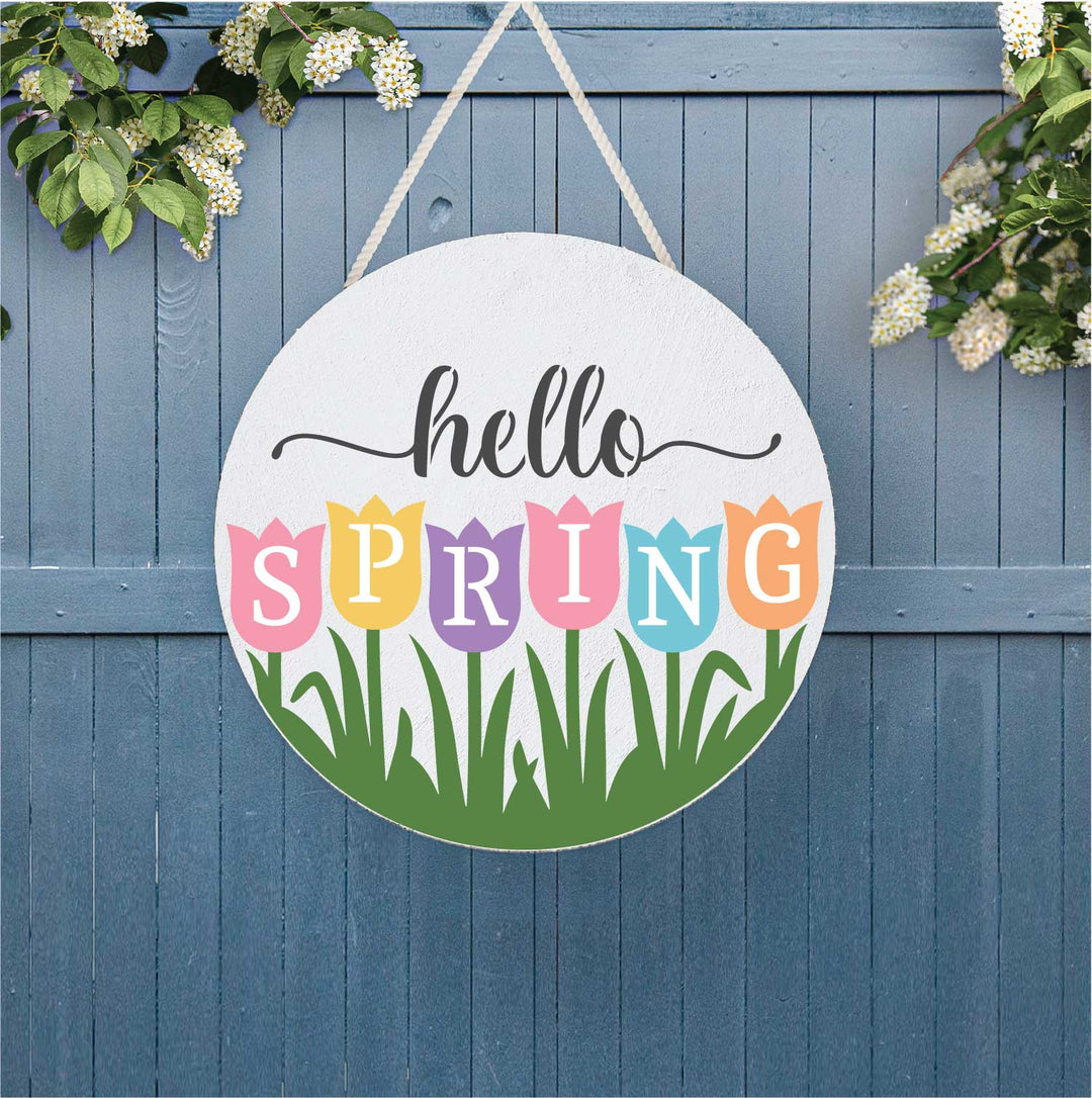 WallCutz  Hello Spring Tulips / Reusable Stencil Stencil