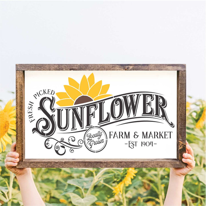 WallCutz  Sunflower Market / Flower Stencil Stencil