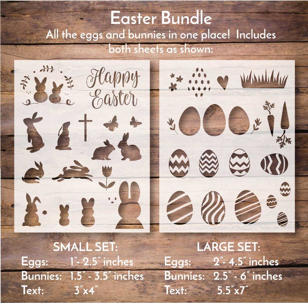 WallCutz  Easter Egg / Stencil Bundle Stencil