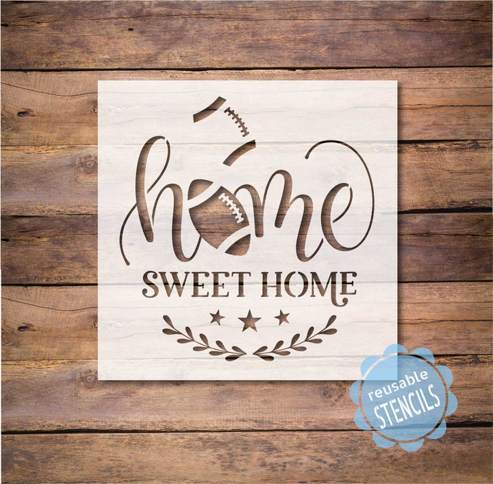 WallCutz  Home Sweet Home Football Stencil stencil