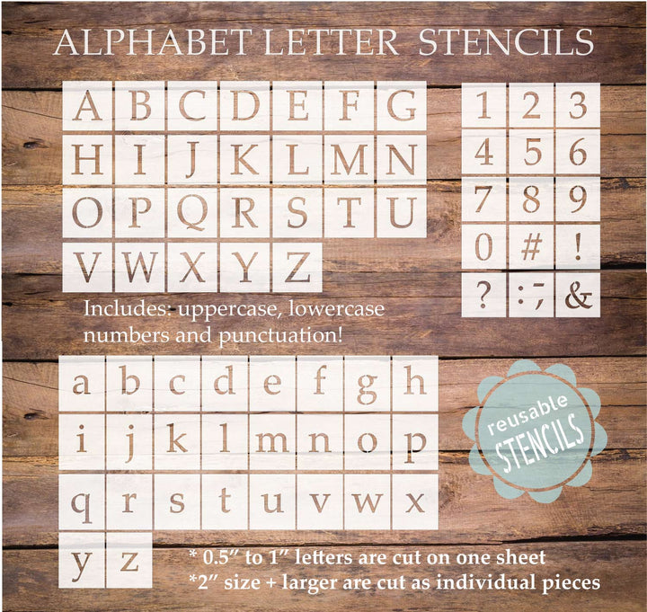 WallCutz  Alphabet stencils - Full set Stencil