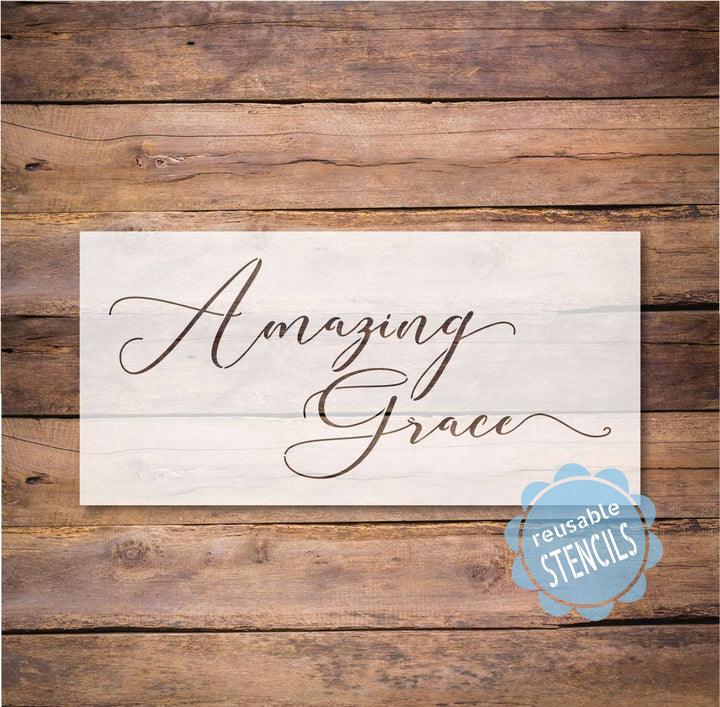 WallCutz  Amazing Grace / Spiritual Stencil Stencil