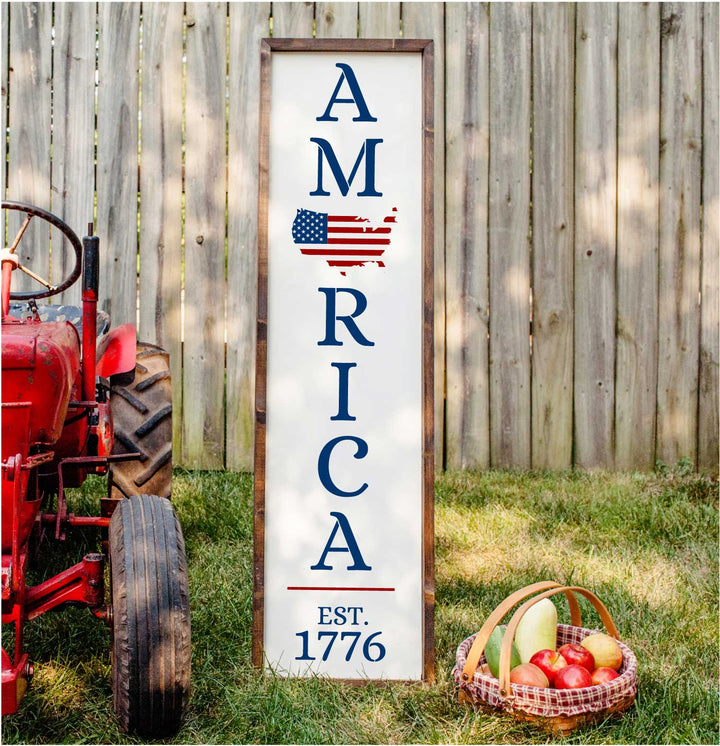 WallCutz  America Est 1776  Porch Stencil Stencil