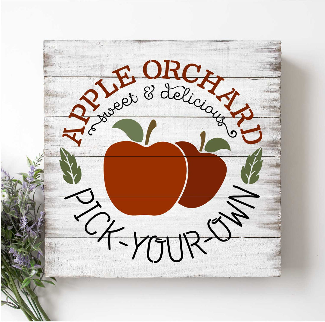 WallCutz  Apple Orchard - Farmhouse stencil Stencil