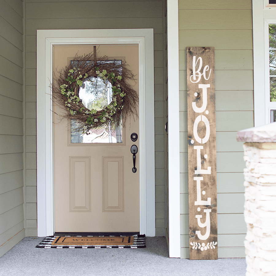 Be Jolly Porch Stencil| WallCutz Crafts