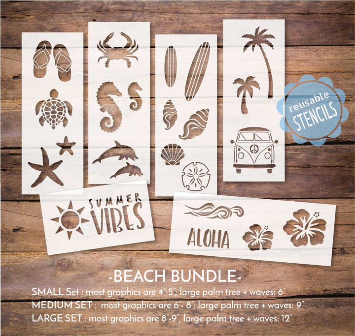 WallCutz  Beach Bundle - Ocean stencils Stencil