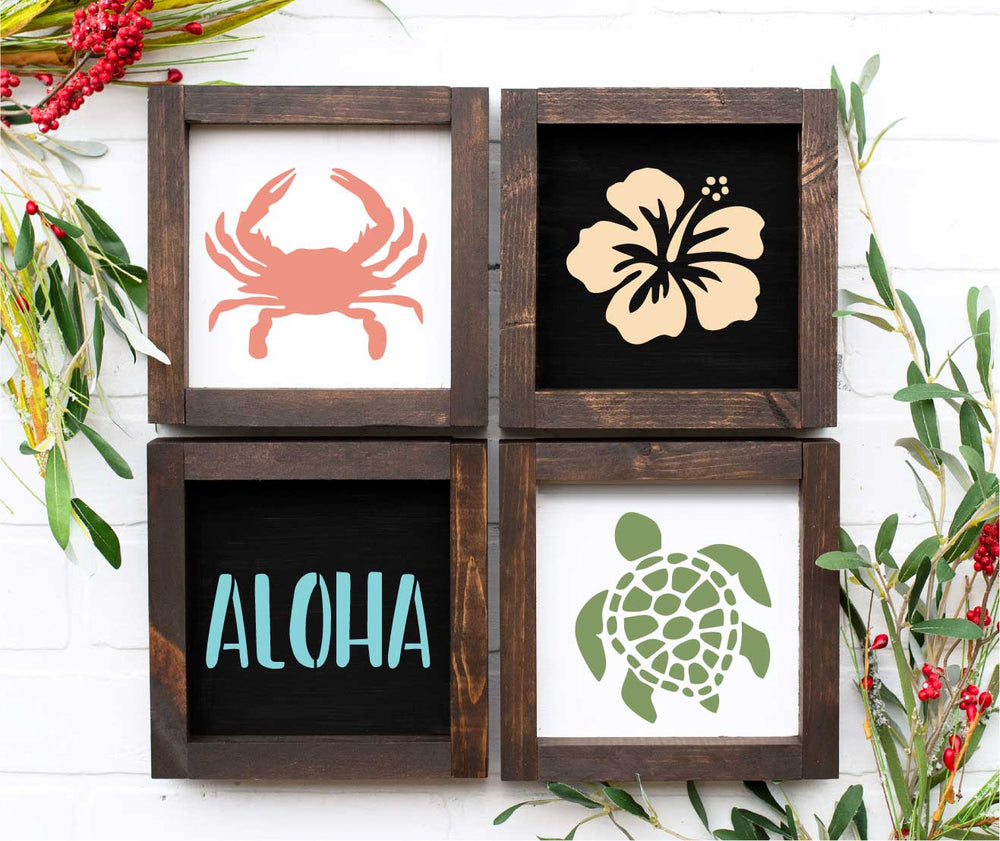 WallCutz  Beach Bundle - Ocean stencils Stencil