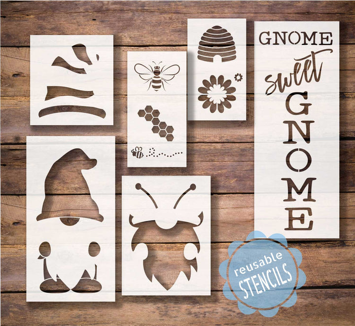 WallCutz  Bee Keeper Honey Gnome Porch Stencil Stencil