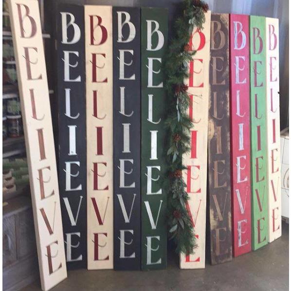 WallCutz  Believe Christmas Porch Stencil Stencil