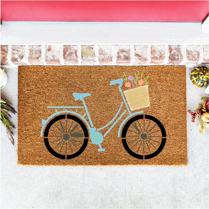 WallCutz  Bicycle - door mat stencil Stencil