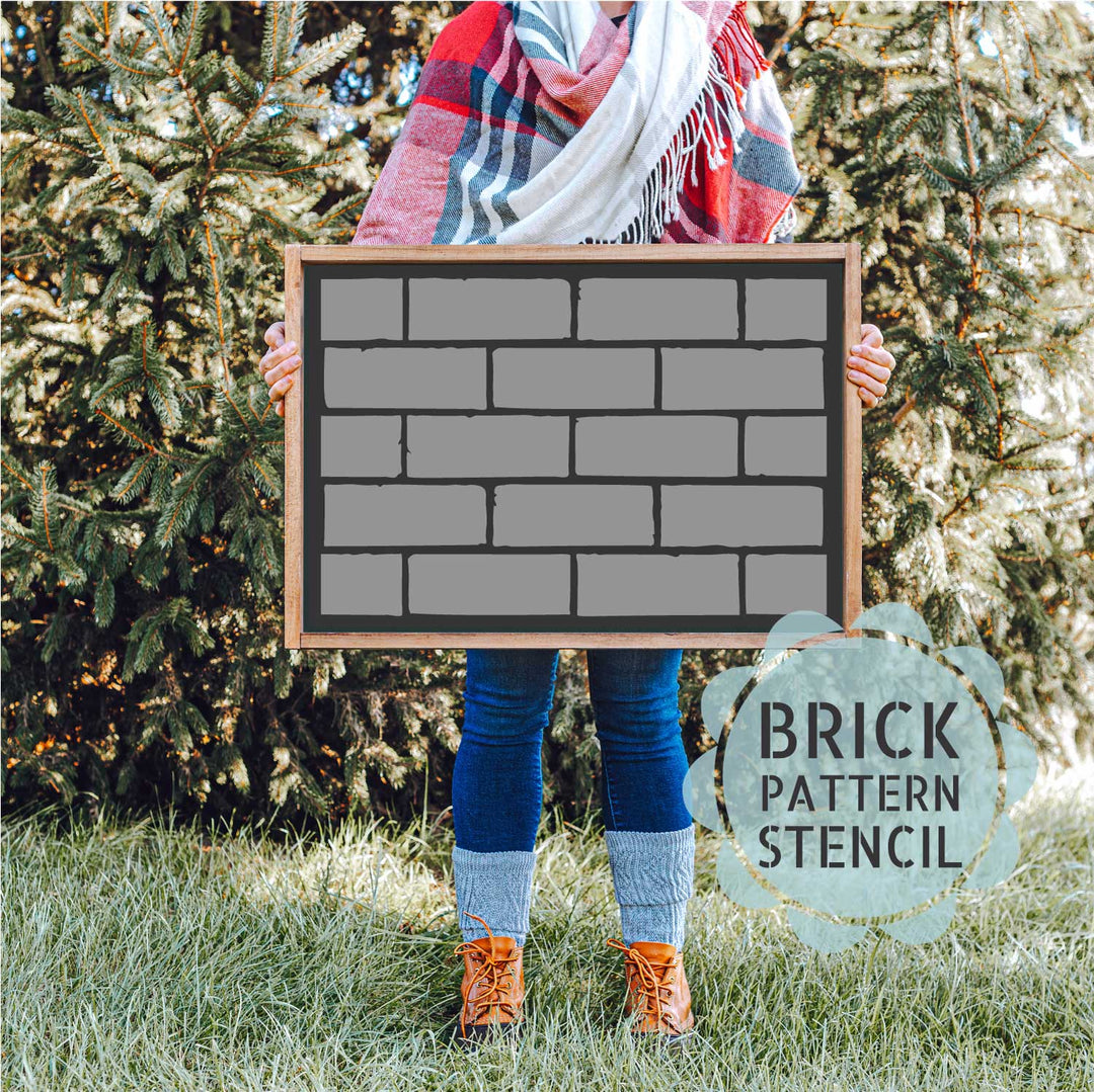 WallCutz  Brick Wall Pattern Stencil Stencil