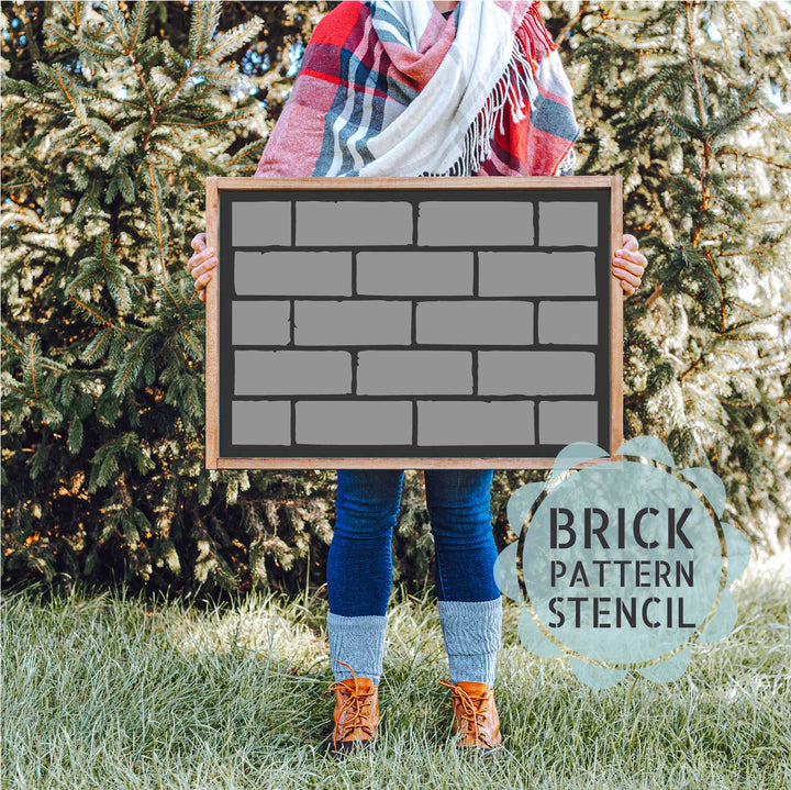 WallCutz  Brick Wall Pattern Stencil Stencil