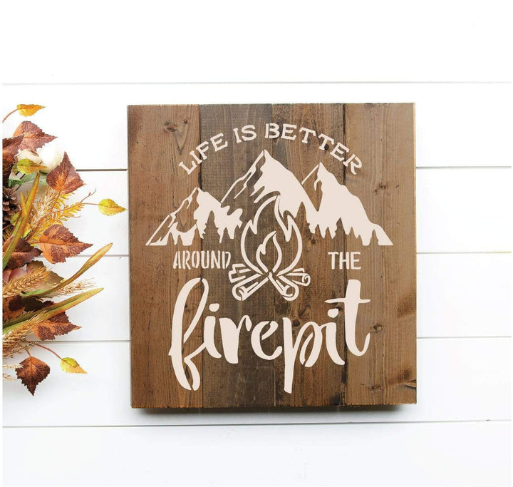 WallCutz  Campfire Stencil Bundle Stencil