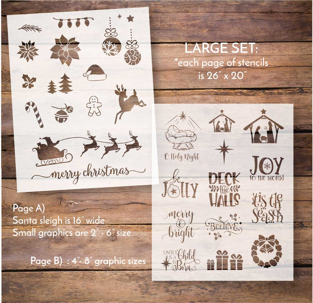 WallCutz  Christmas Stencil Bundle Stencil