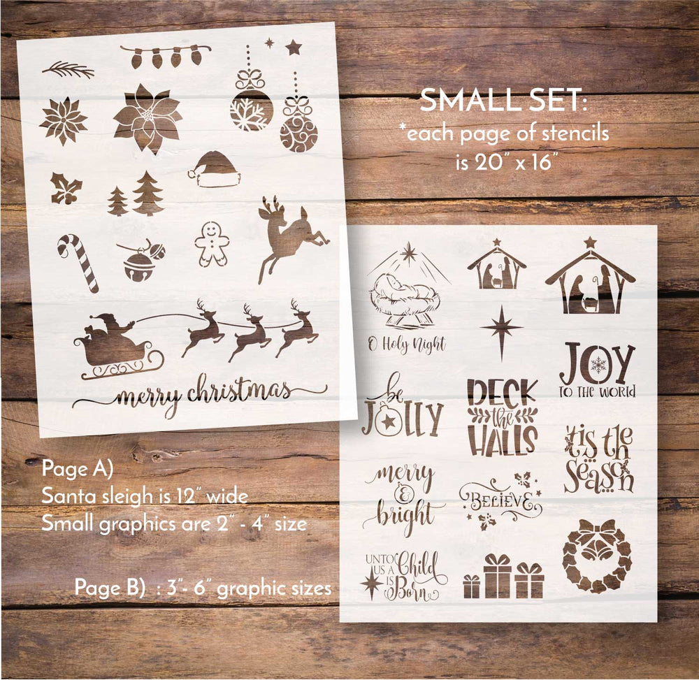 WallCutz  Christmas Stencil Bundle Stencil