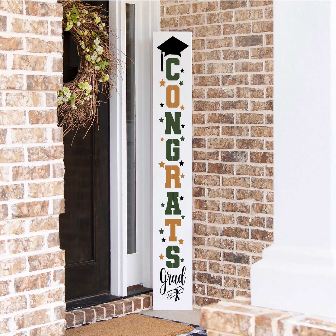 WallCutz  Congrats Graduation / Porch Stencil Stencil