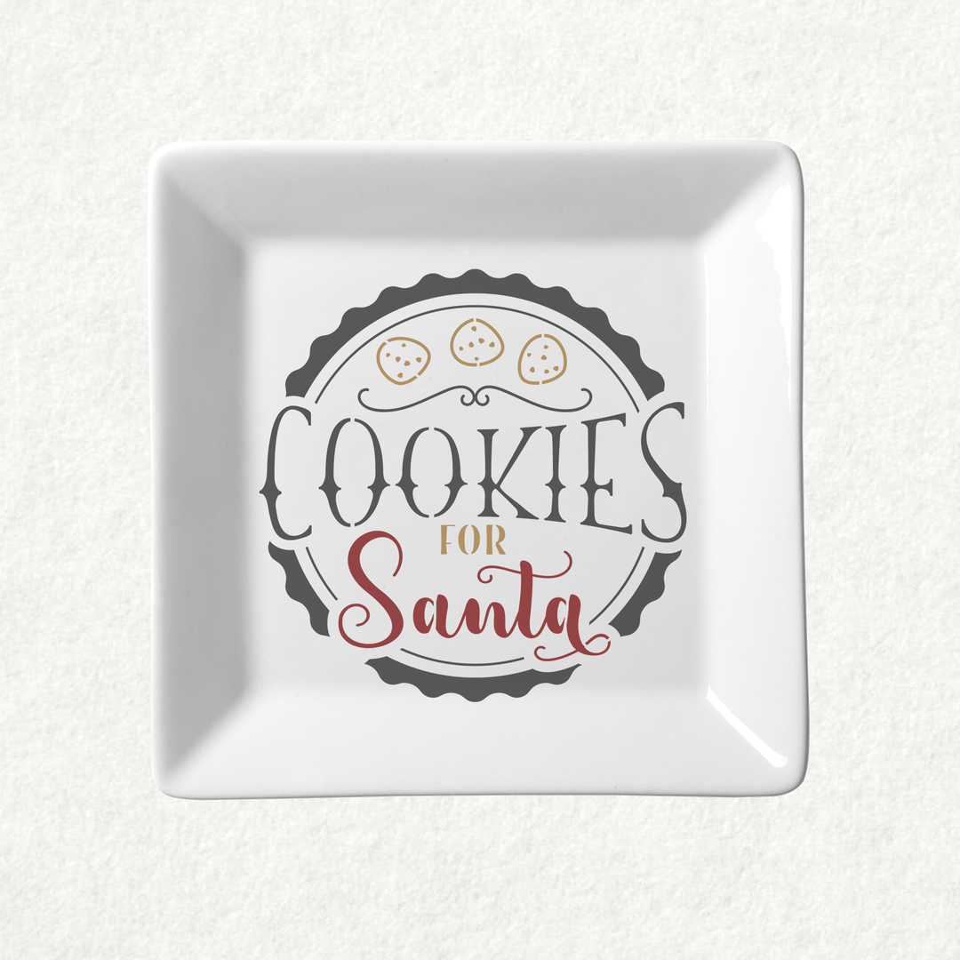 WallCutz  Cookies For Santa - Christmas stencil Stencil