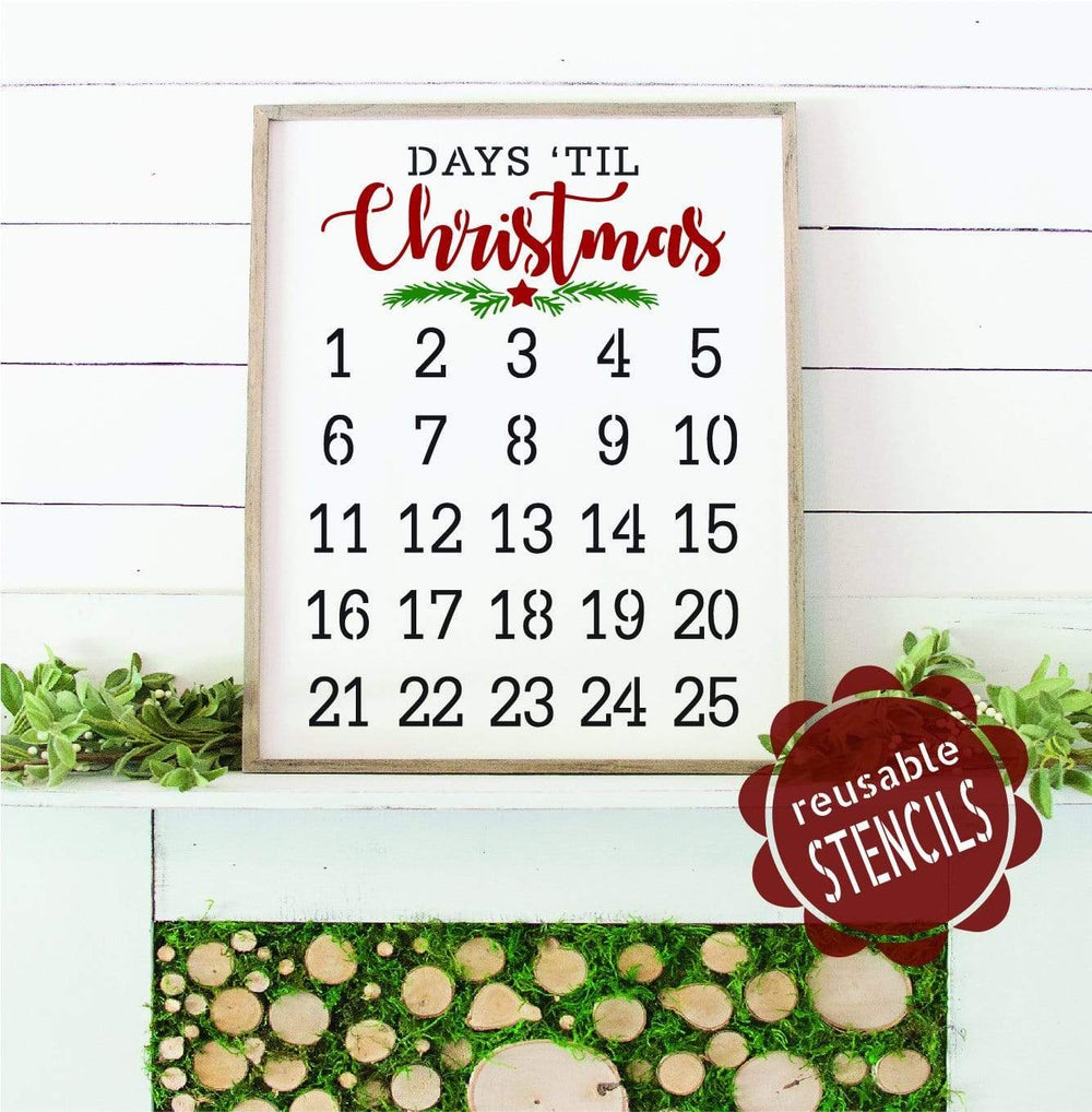 Countdown to Christmas Advent Stencil| WallCutz Crafts