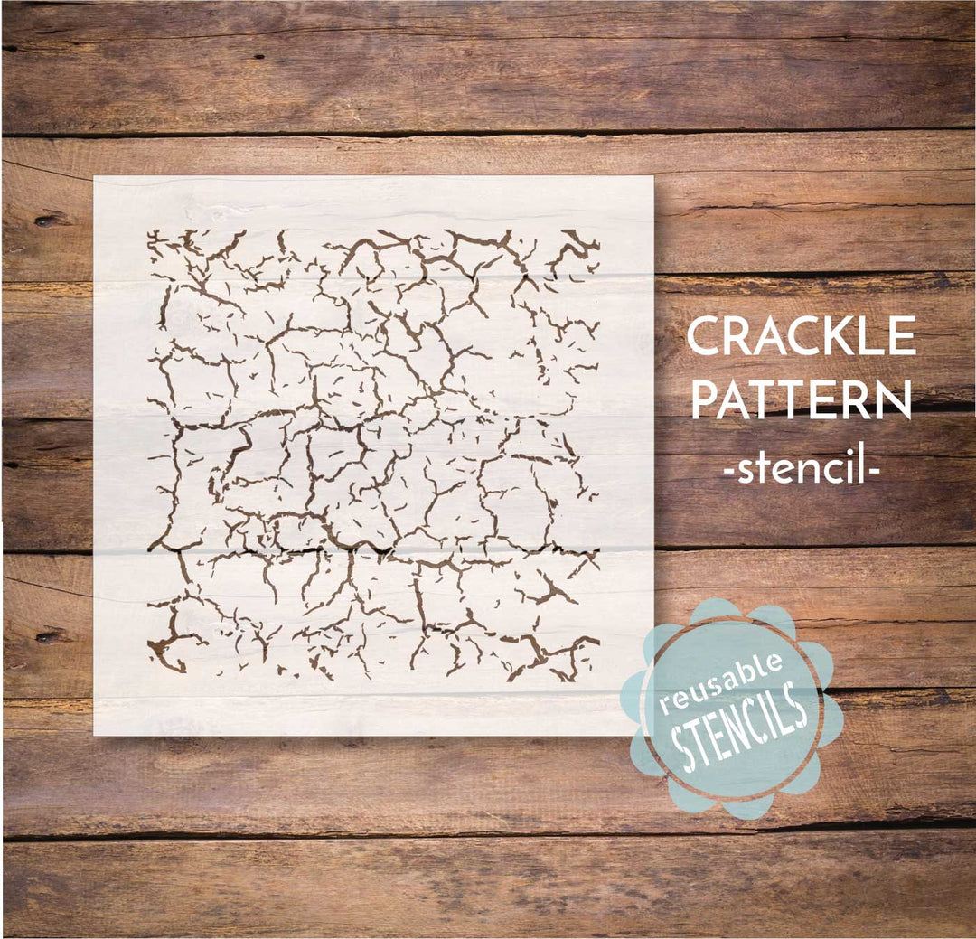 WallCutz  Crackle / Distressed Pattern Stencil Stencil