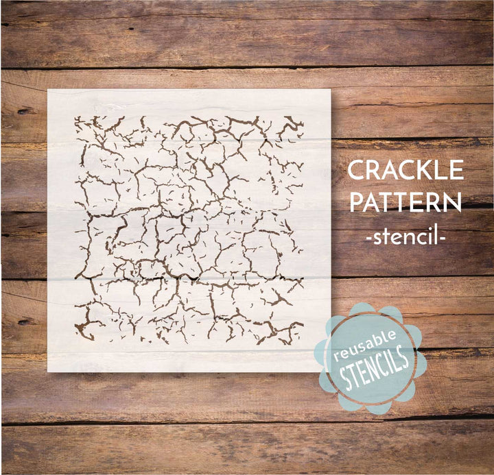 WallCutz  Crackle / Distressed Pattern Stencil Stencil