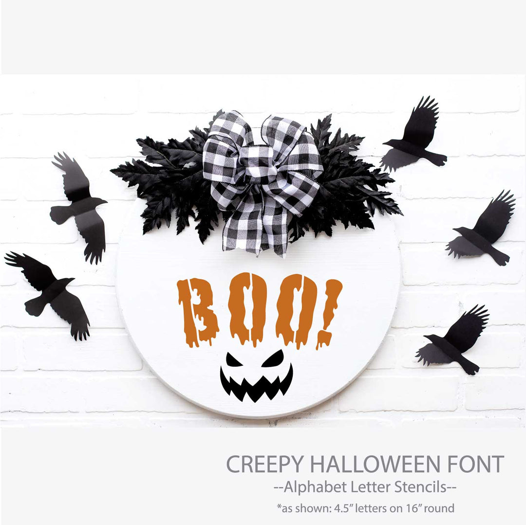 WallCutz  Creepy Halloween Font Alphabet  Stencils Stencil