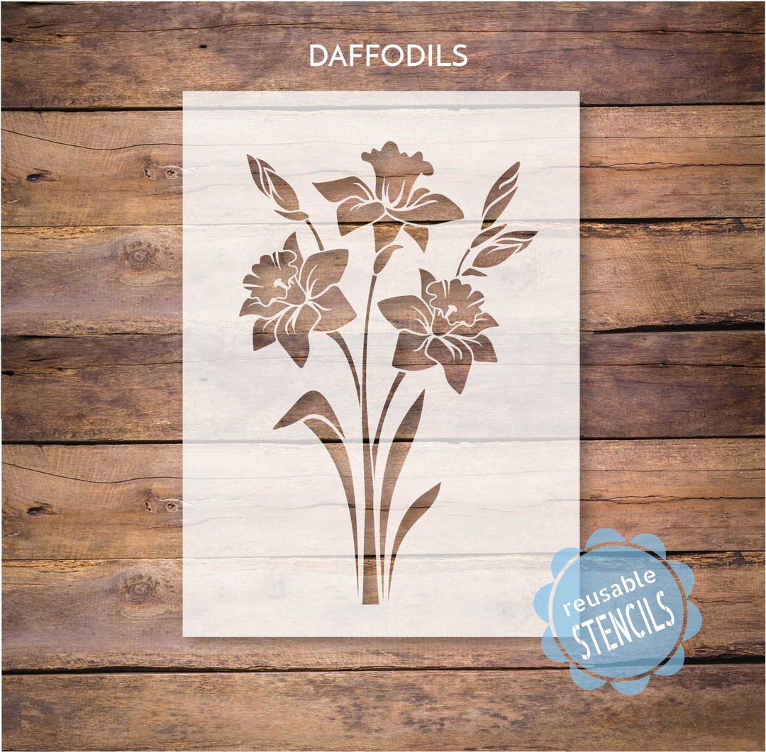 WallCutz  Daffodils  Flower Stencils Stencil