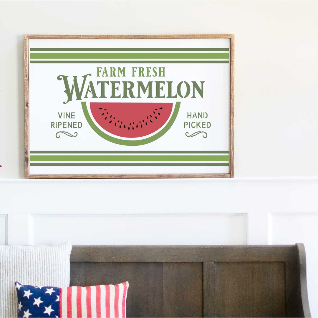 WallCutz  Farm Fresh Watermelon / Summer Stencil Stencil