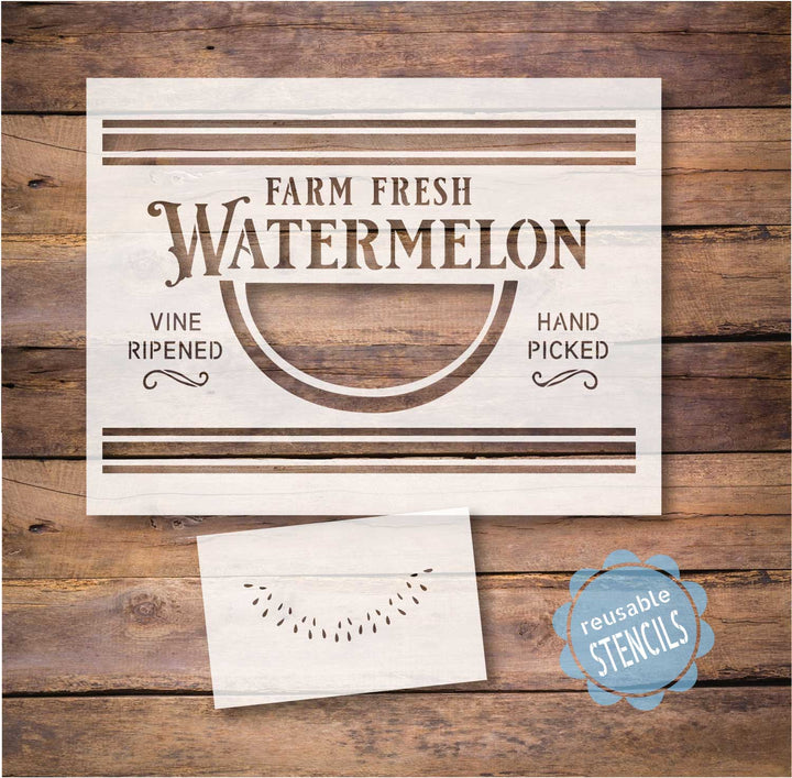 WallCutz  Farm Fresh Watermelon / Summer Stencil Stencil