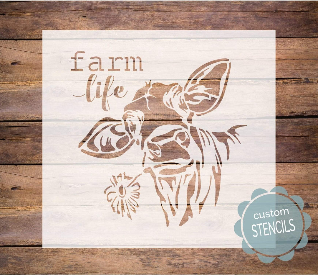 WallCutz  Farm Life Cow Stencil Stencil