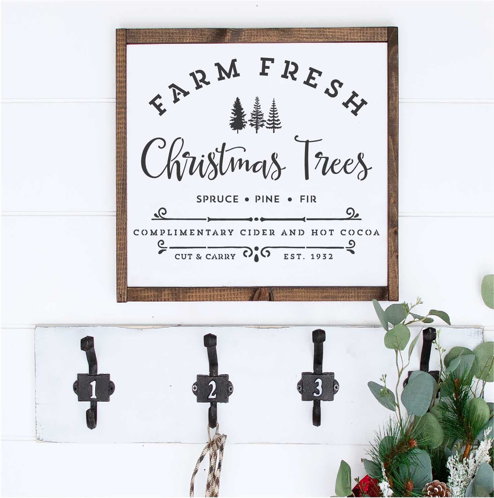 Farm Fresh Christmas Trees / Reusable Stencil| WallCutz Crafts