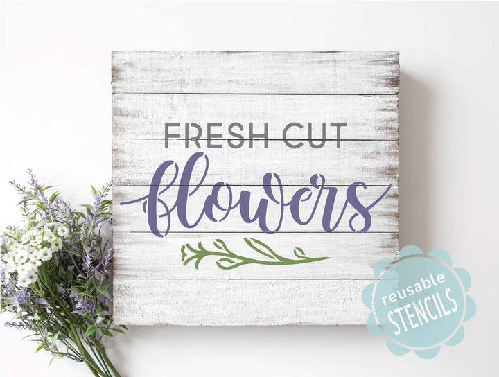 WallCutz  Fresh Cut Flowers - stencil Stencil