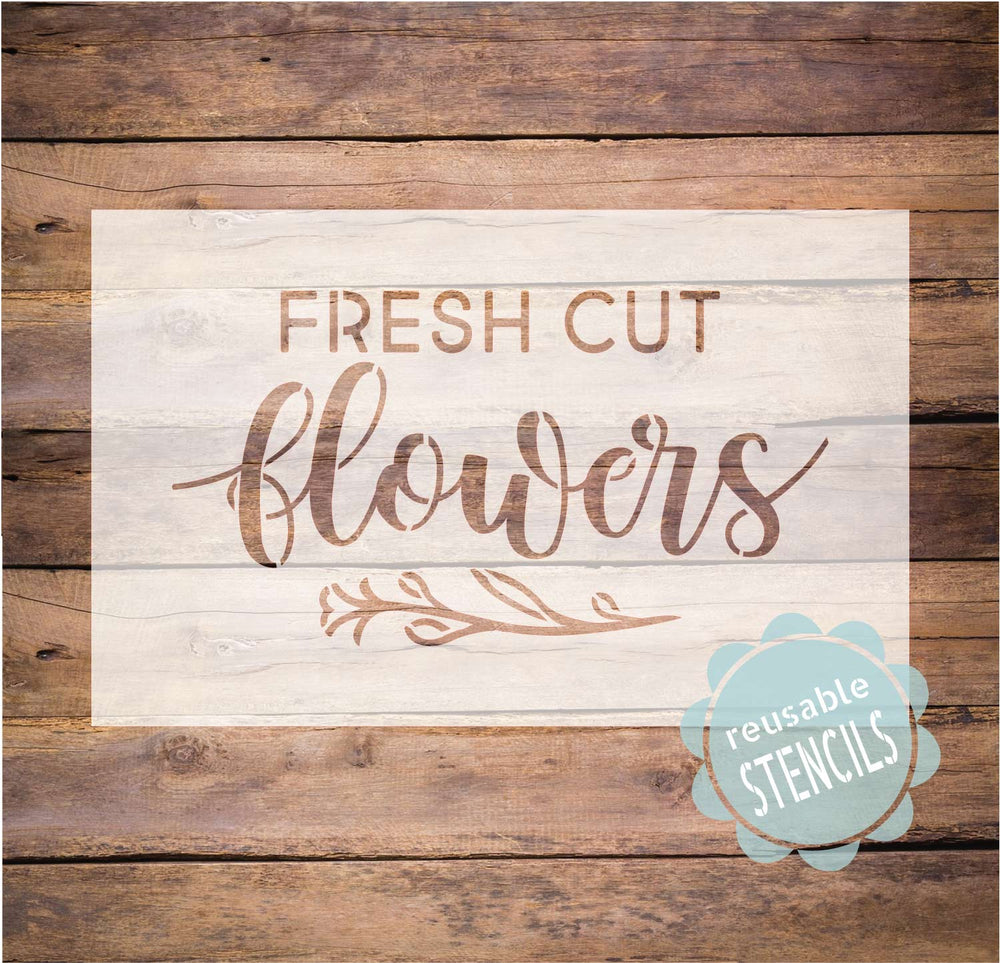 WallCutz  Fresh Cut Flowers - stencil Stencil