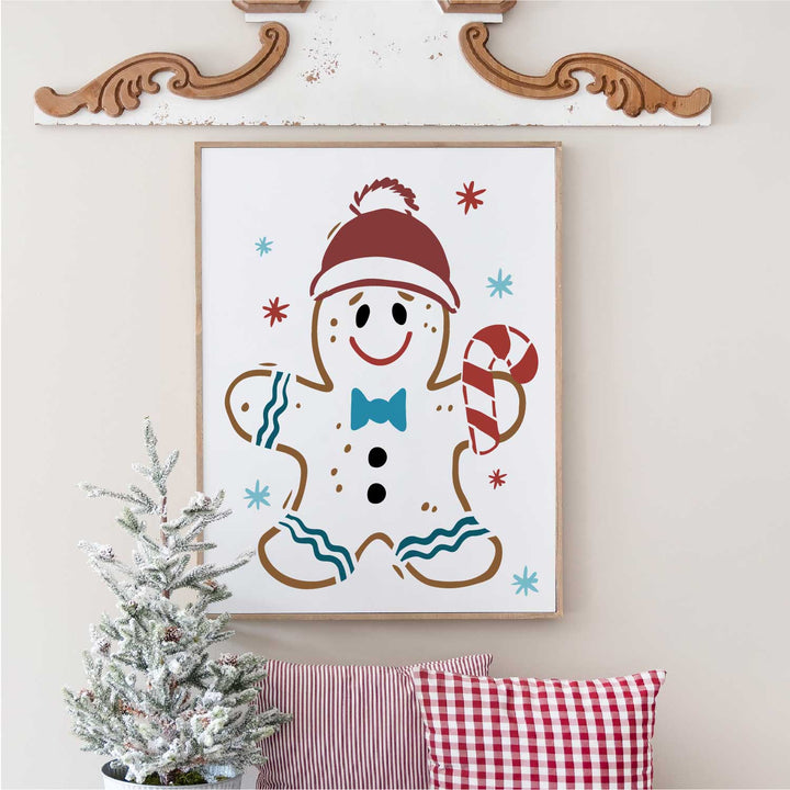 WallCutz  Gingerbread Man / Christmas Stencil Stencil