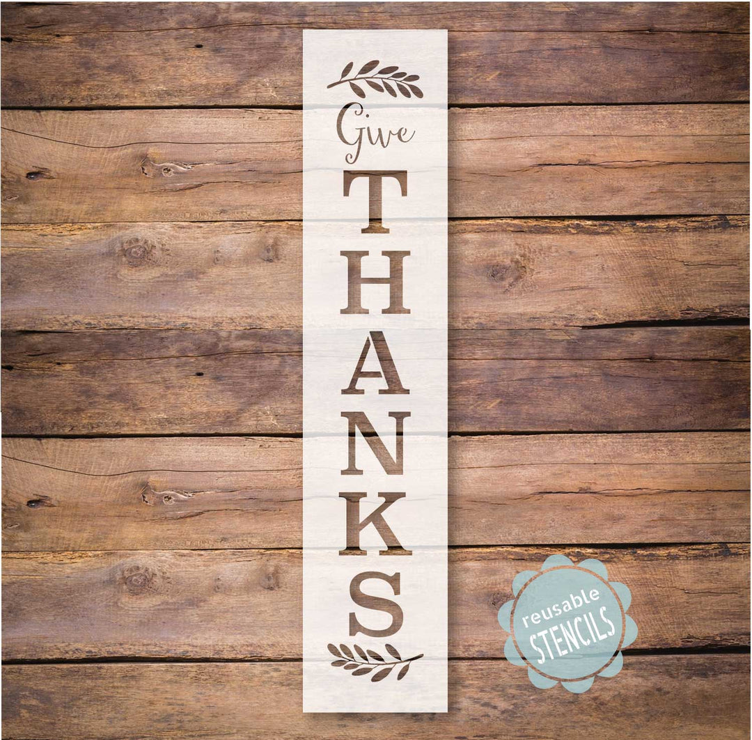 WallCutz  Give Thanks Porch stencil Stencil