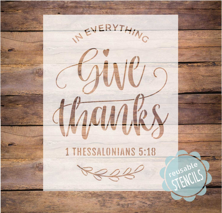 WallCutz  Give Thanks stencil Stencil