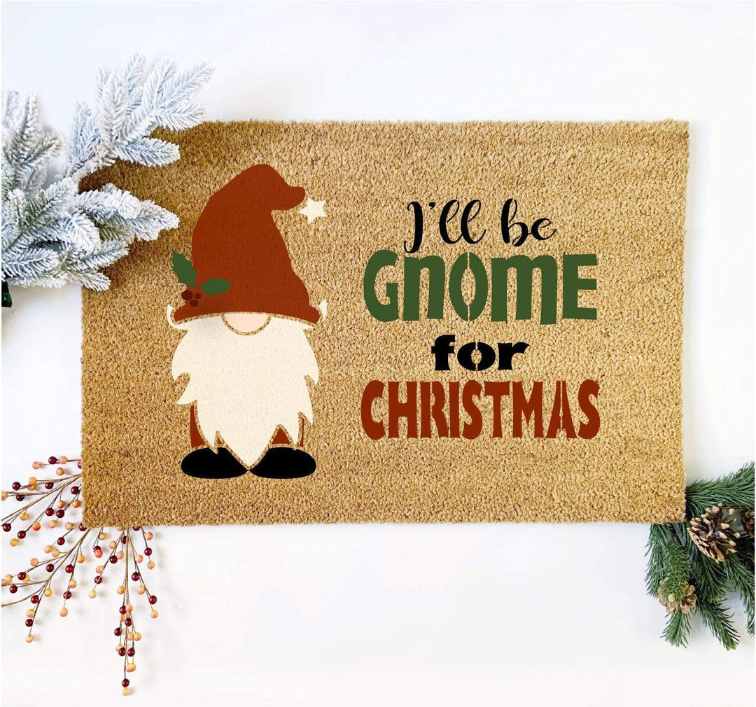 WallCutz  I'll Be Gnome for Christmas / Reusable Stencil Stencil