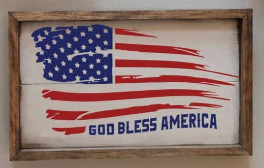 WallCutz  God Bless America reusable flag stencil Stencil