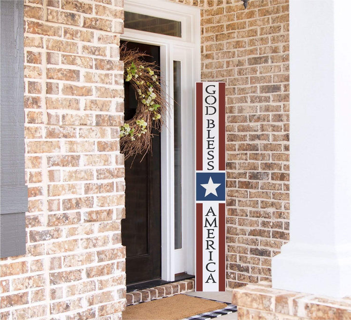 WallCutz  God Bless America Porch Leaner Stencil Stencil